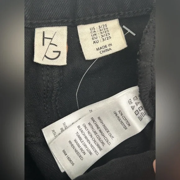 NEW Black Denim Maxi Skirt 25 High Slit Raw Hem Y2K Boho Grunge Minimalist NWT - Picture 6 of 9